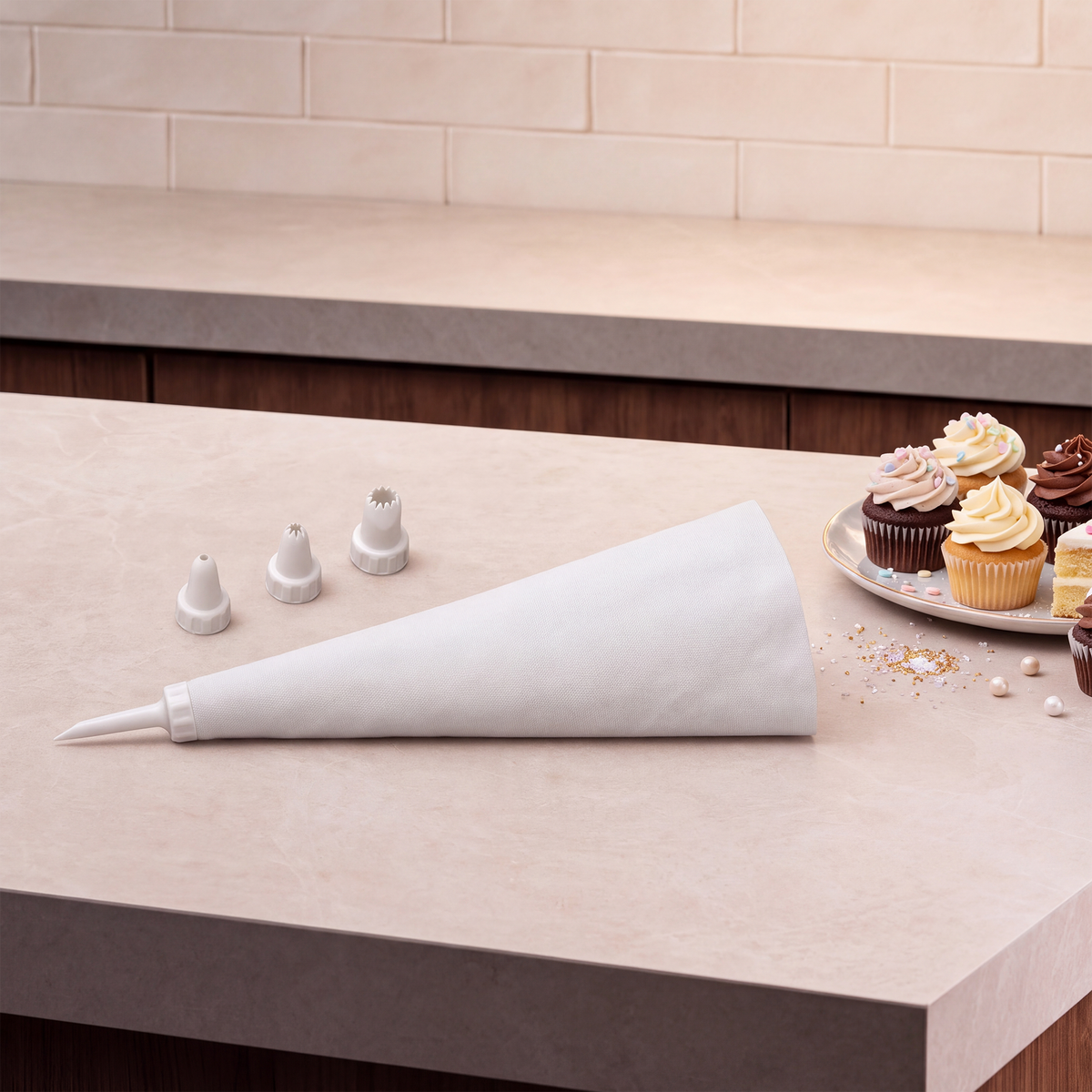 FMprofessional rękaw do dekoracji 31 cm + 4 końcówki