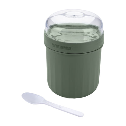Fackelmann kubek na żywność Be The Move zielony z łyżeczką 500 ml