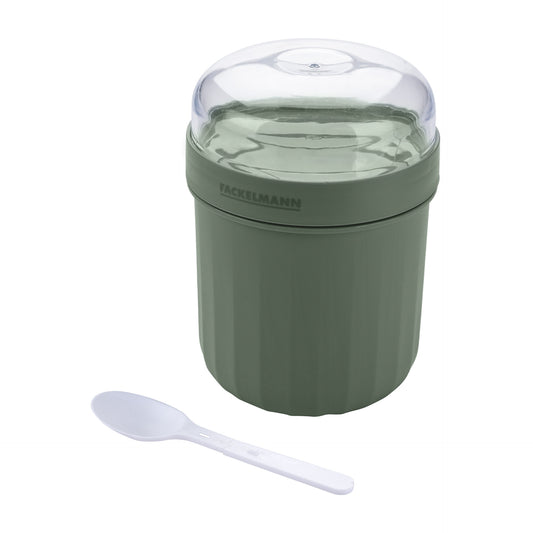 Fackelmann kubek na żywność Be The Move zielony z łyżeczką 500 ml