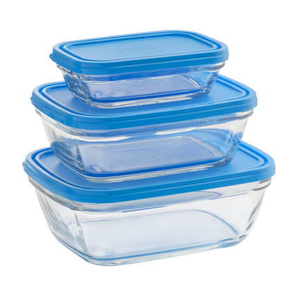 Zestaw pojemników do żywności prostokątne FRESHBOX 3szt