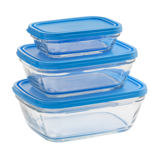 Zestaw pojemników do żywności prostokątne FRESHBOX 3szt