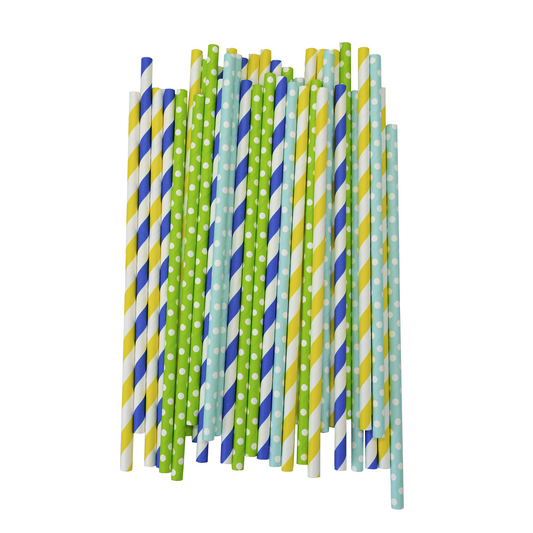 Fackelmann słomki papierowe, mix kolorów 20 cm