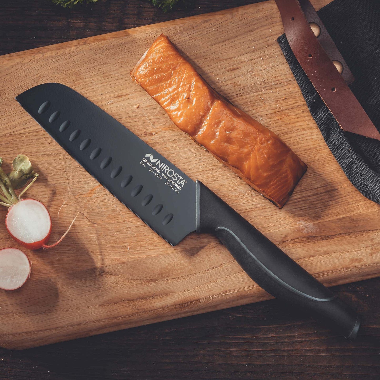 Nirosta nóż Santoku Wave 16 cm