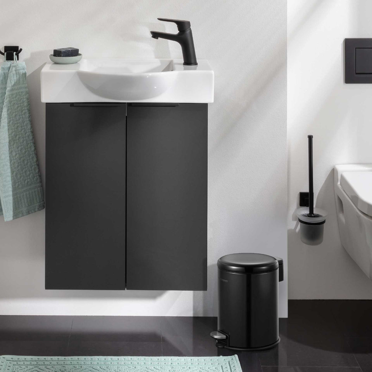 Kosz Milano czarny mat 3 l