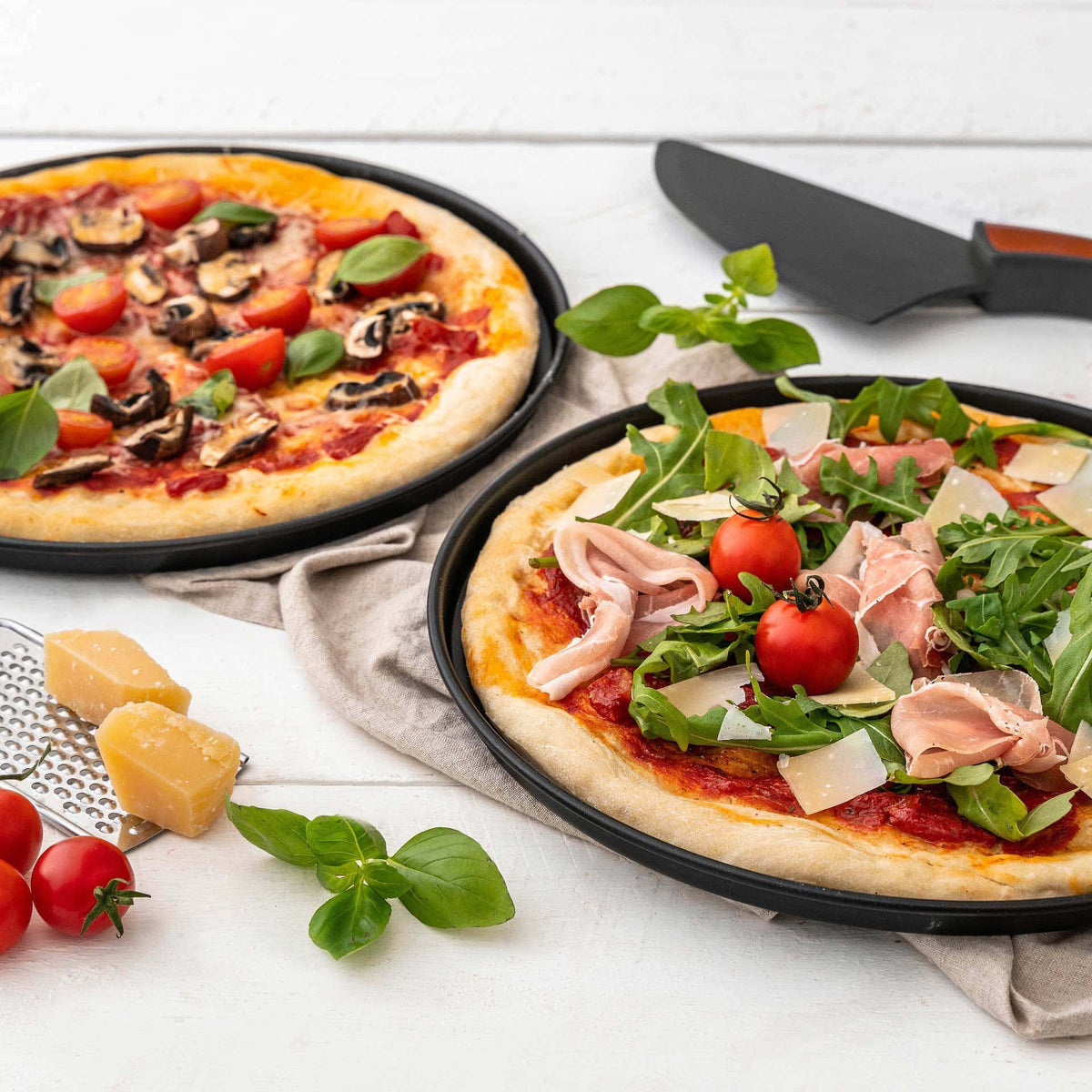 Zenker zestaw do pizzy: 2 × blacha do pizzy 29 cm + łopatka