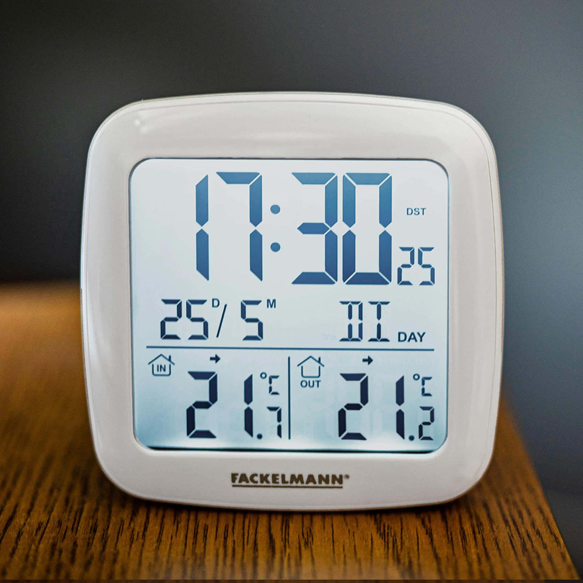 Fackelmann termometr cyfrowy z zegarem radiowym