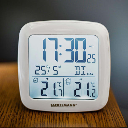 Fackelmann termometr cyfrowy z zegarem radiowym