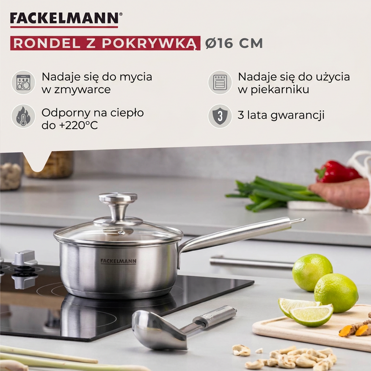 Fackelmann rondel z pokrywką Oval 16 cm 1,5 l