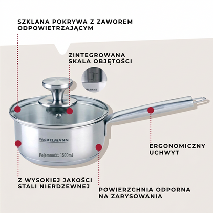 Fackelmann rondel z pokrywką Oval 16 cm 1,5 l