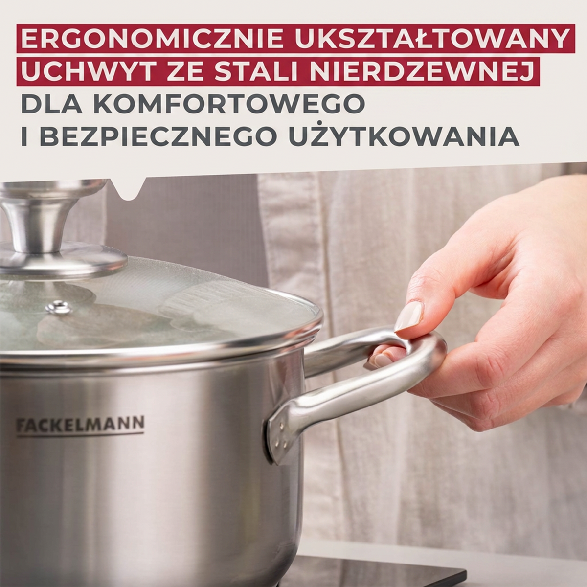 Fackelmann garnek z pokrywką Oval 20 cm 2,5 l