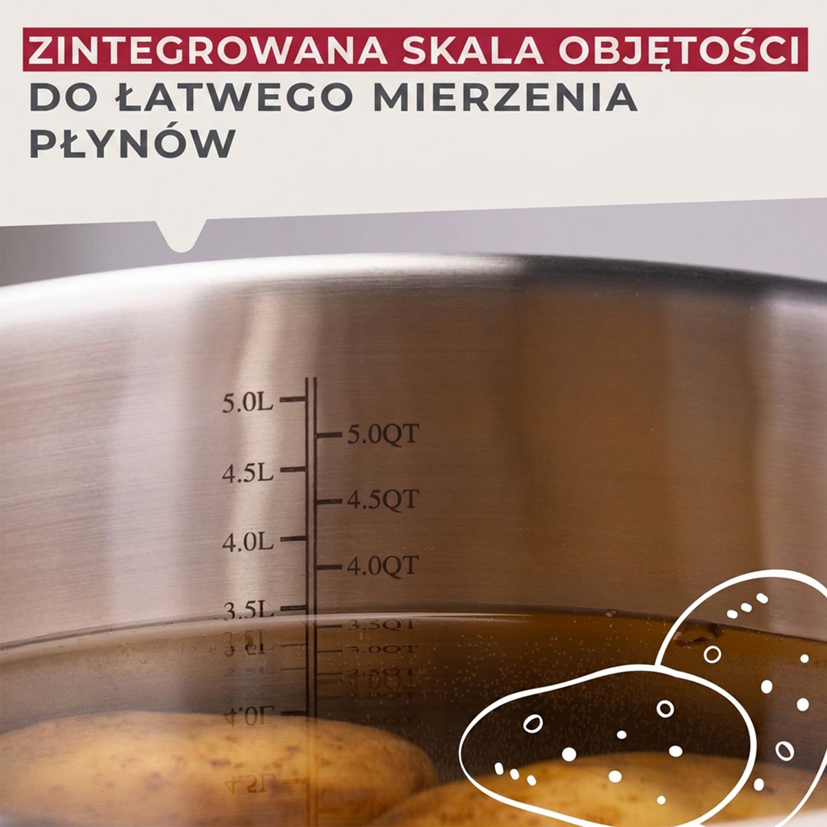 Fackelmann garnek z pokrywką Oval 24 cm 5 l