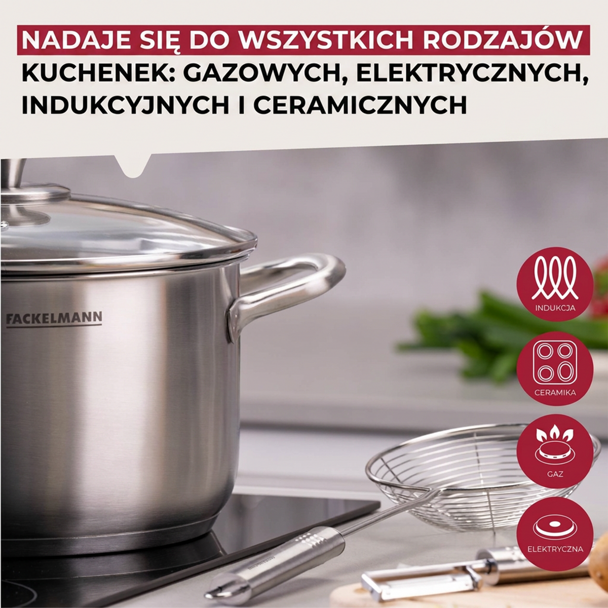 Fackelmann garnek z pokrywką Oval 24 cm 5 l