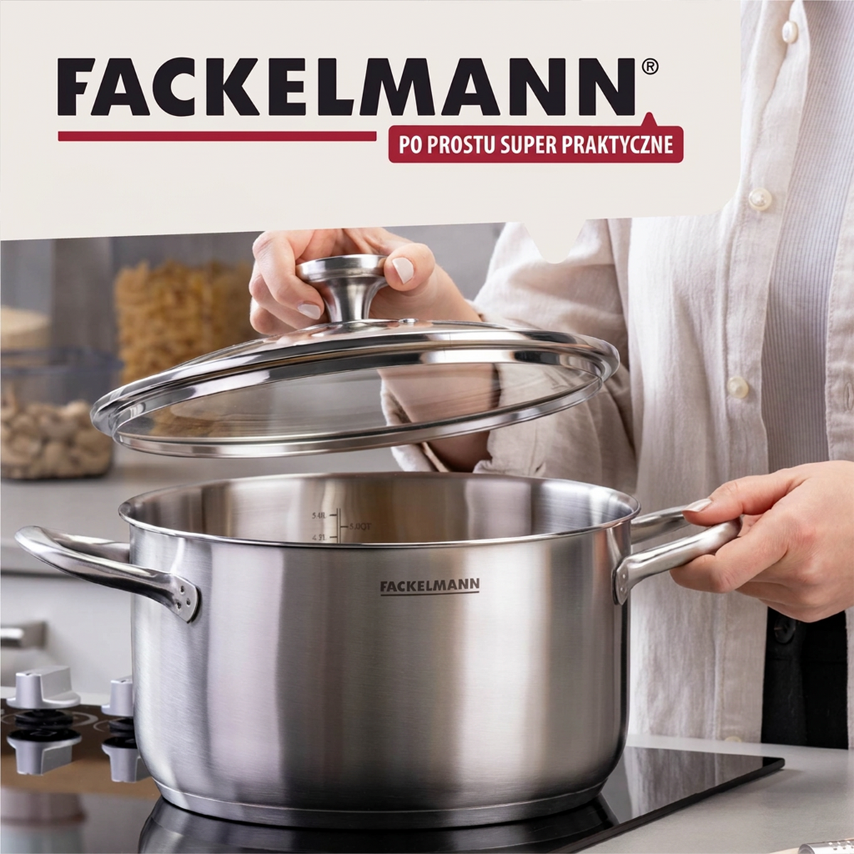 Fackelmann garnek z pokrywką Oval 24 cm 5 l